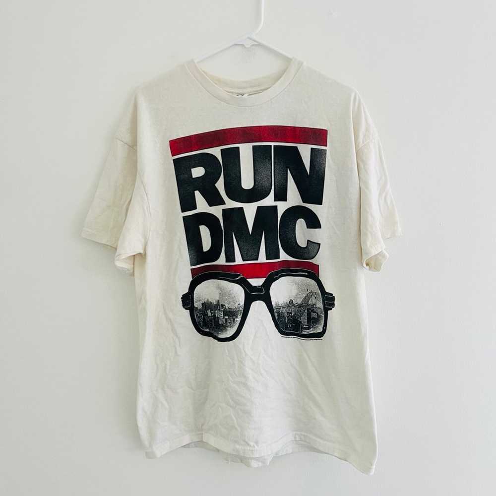 Run DMC White Logo Band Tee - image 1