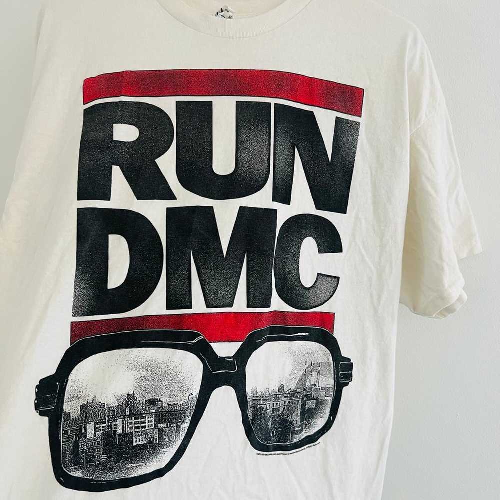 Run DMC White Logo Band Tee - image 2