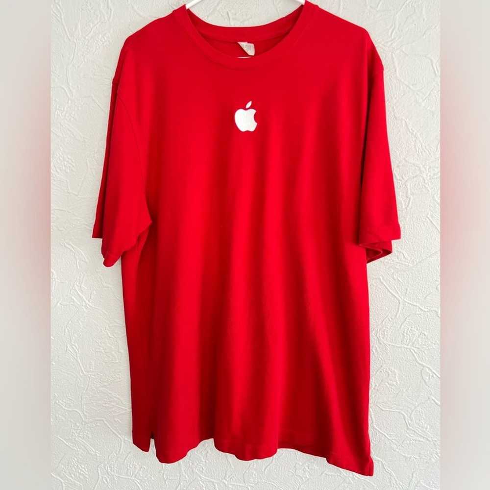 Apple Store Authentic Employee Cotton RED Shirt E… - image 1