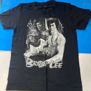 *Vintage* Bruce Lee Roman Tiriam Black Graphic T-… - image 1