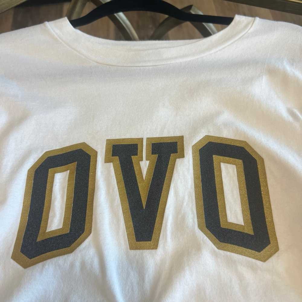 OVO White/Black/Gold Long Sleeve Logo Shirt ~2018… - image 2