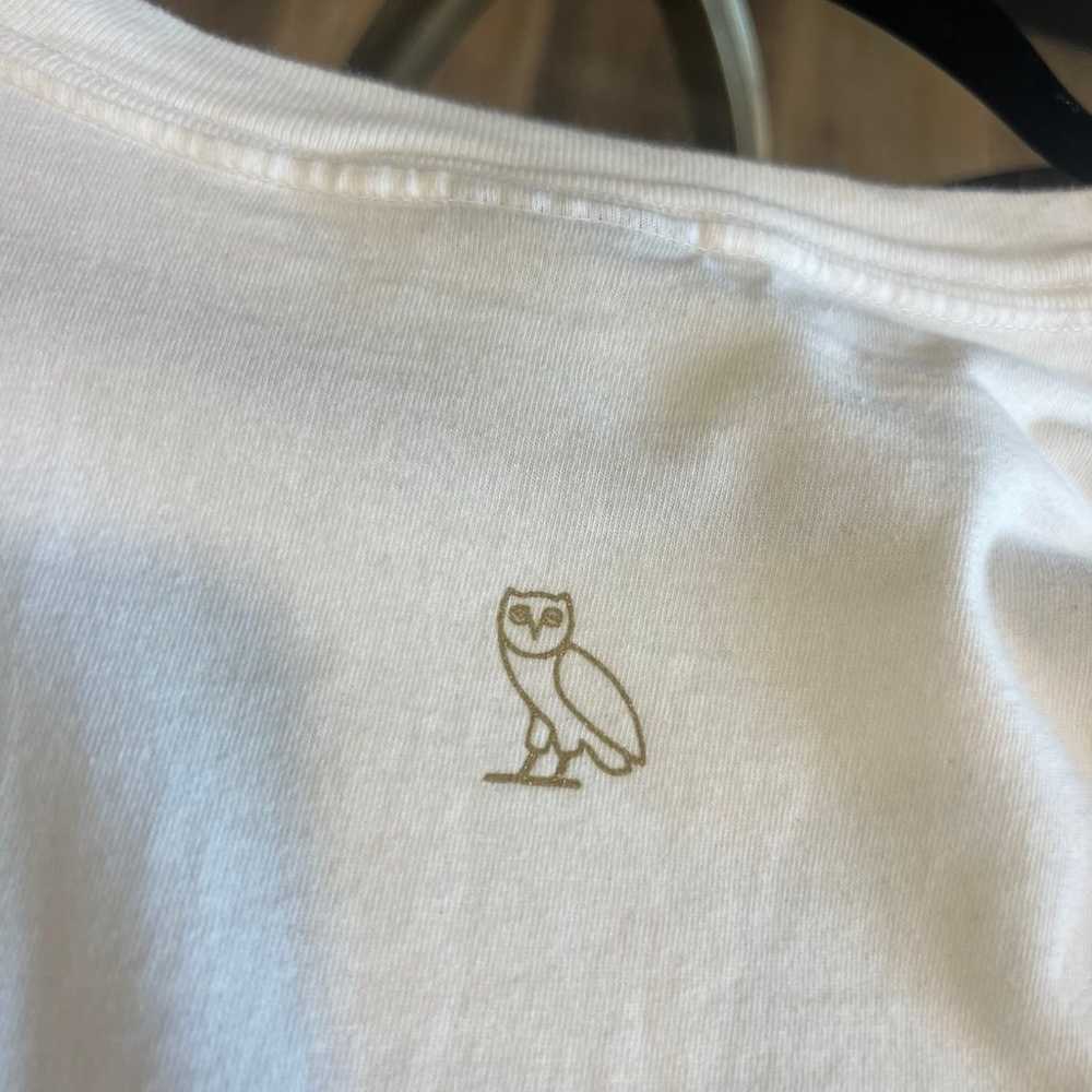 OVO White/Black/Gold Long Sleeve Logo Shirt ~2018… - image 4
