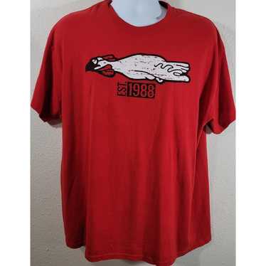 Gildan Red Chicken Express Distress Logo T Shirt X