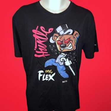 BKYS Black Keys Bear Hustle & Flex Black T Shirt S