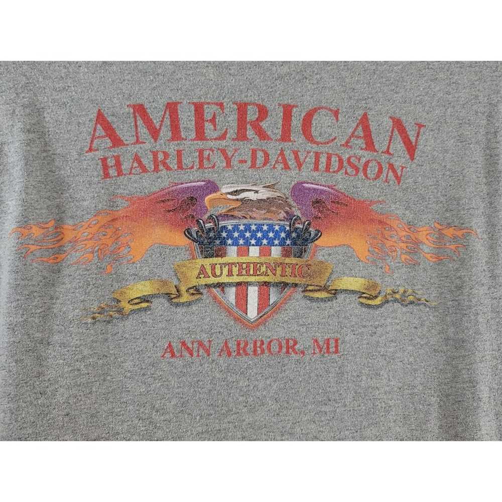 Harley-Davidson Gray American Flag Star Graphic L… - image 3