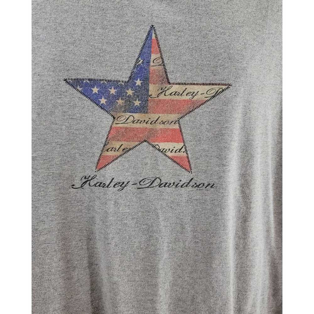 Harley-Davidson Gray American Flag Star Graphic L… - image 5