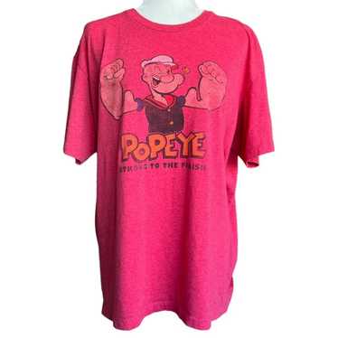 VTG 80S POPEYE THE SAILOR MAN RED T-SHIRT - image 1