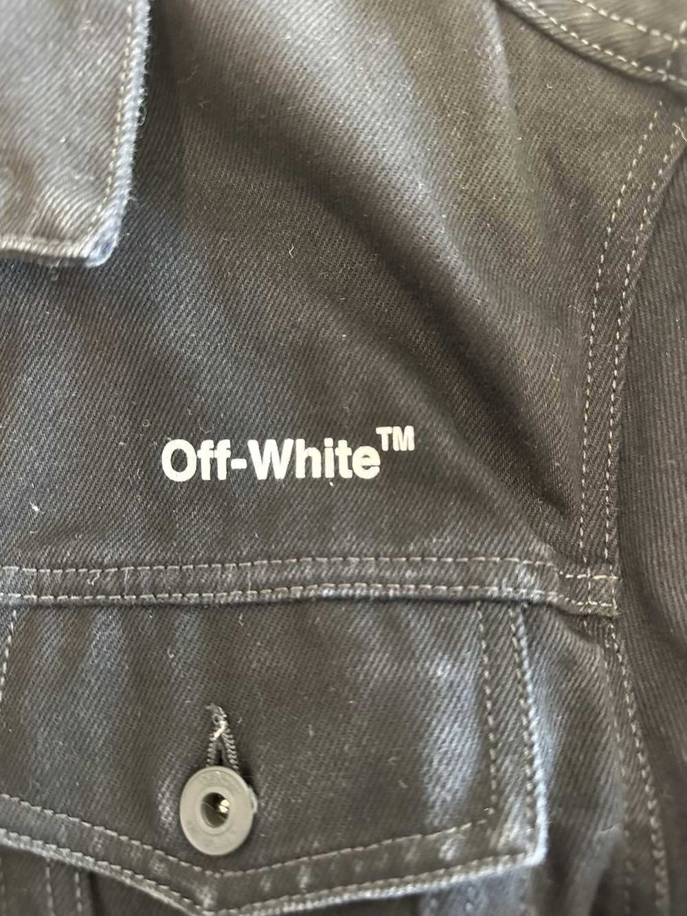 Off-White OFF-WHITE Black Diag Tab Denim Jacket - image 3