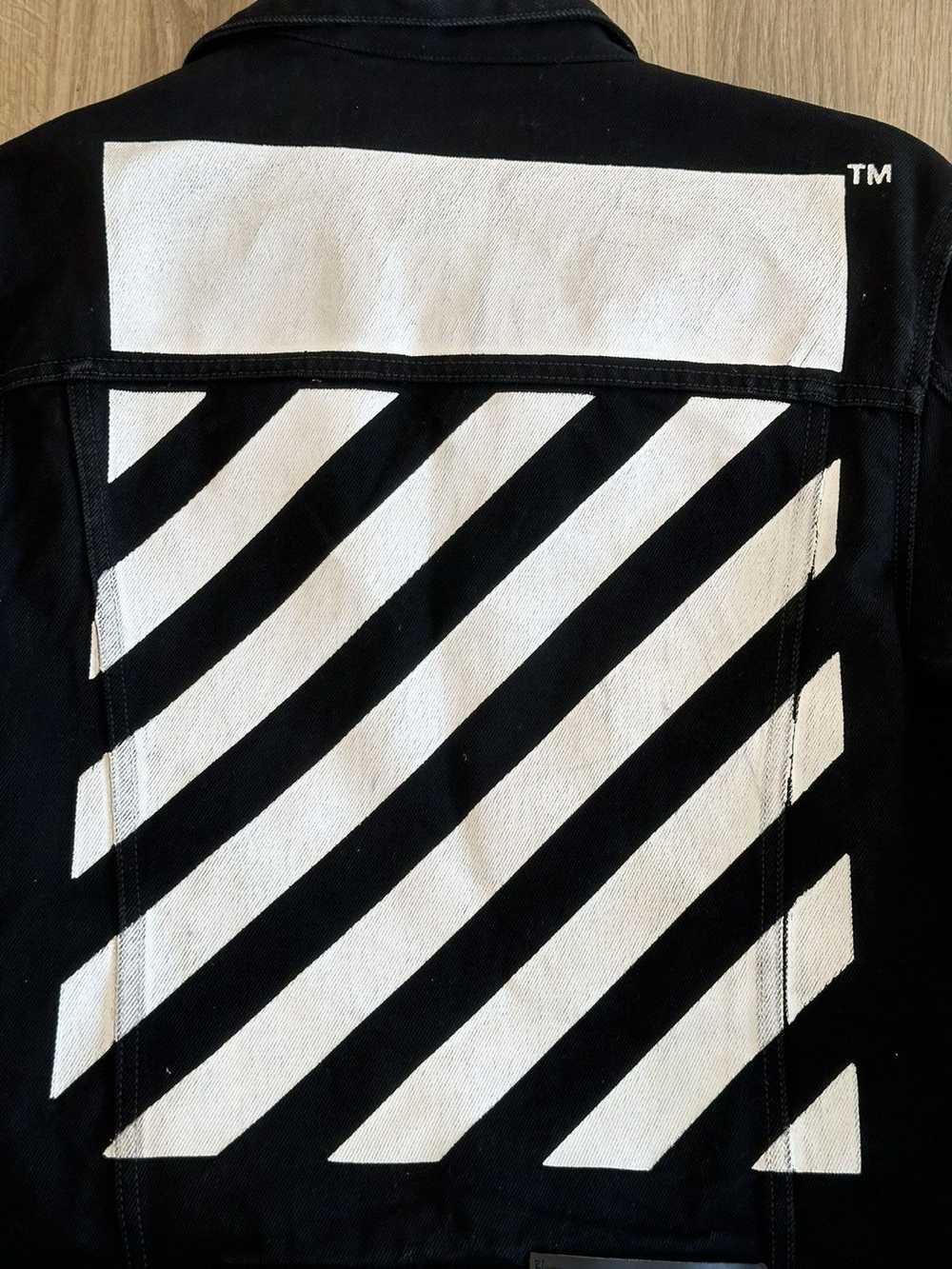 Off-White OFF-WHITE Black Diag Tab Denim Jacket - image 4