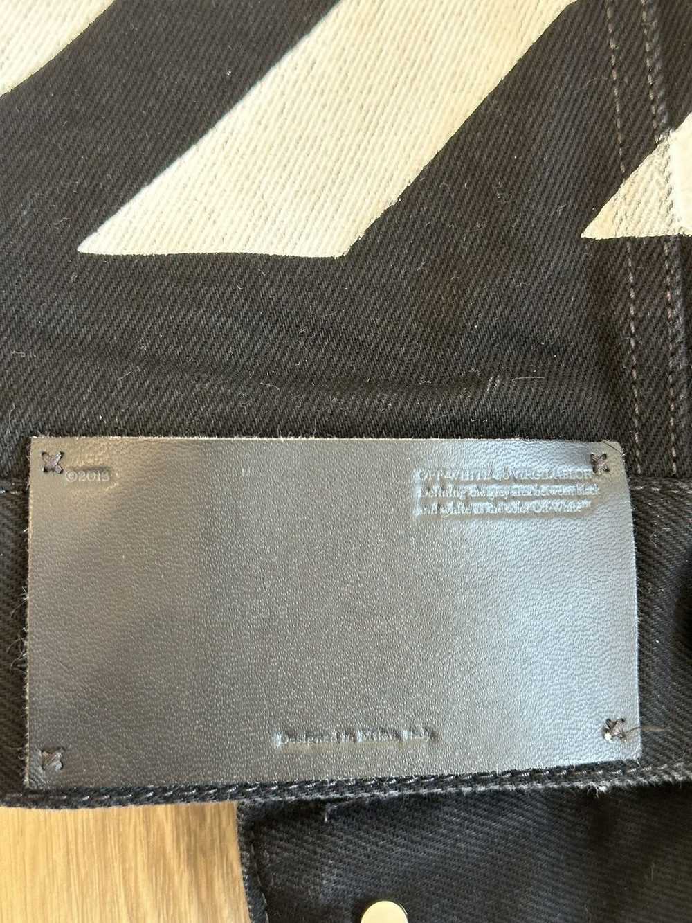 Off-White OFF-WHITE Black Diag Tab Denim Jacket - image 6
