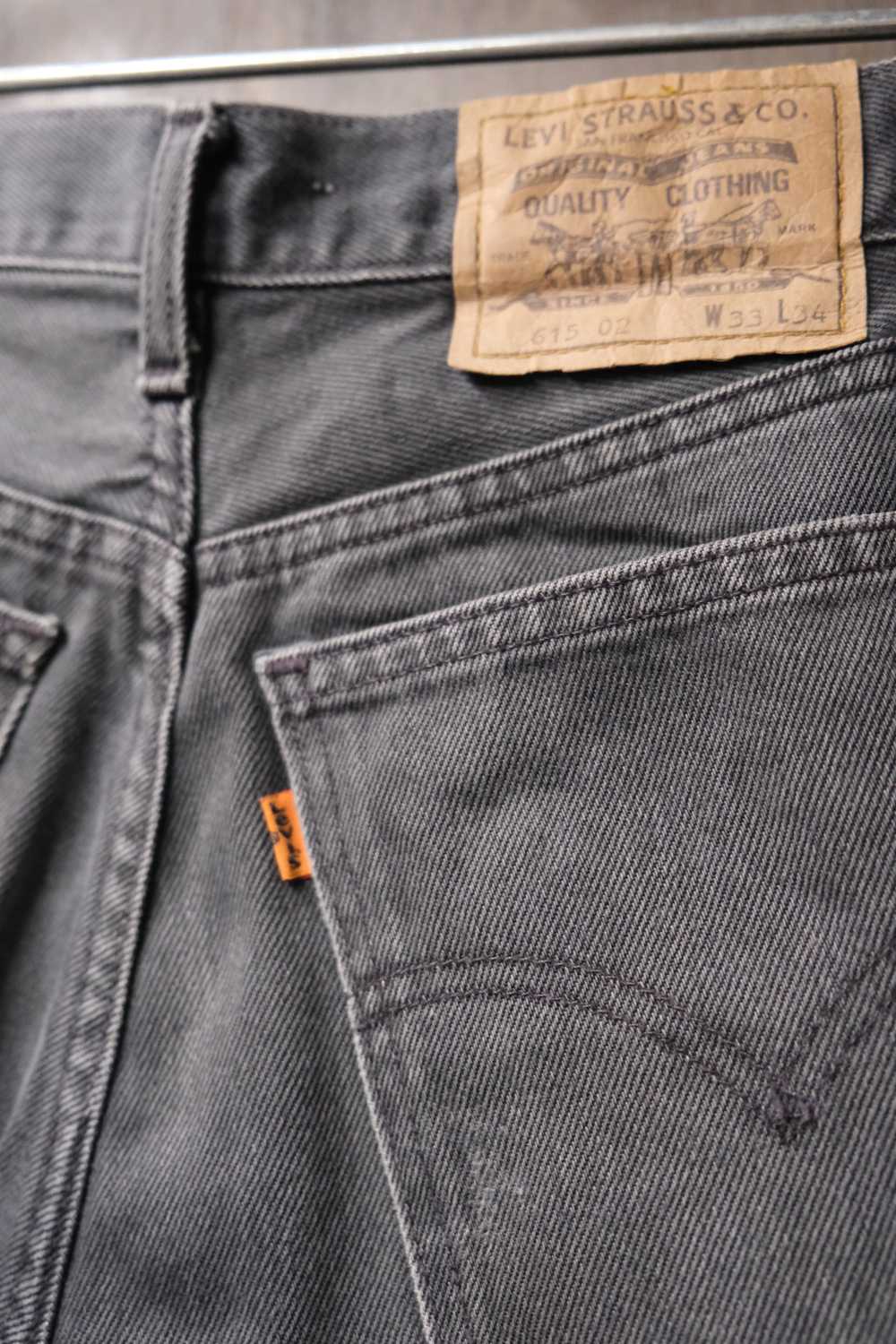 Vintage Levi's 615 orange tab grey jeans w33 - image 2