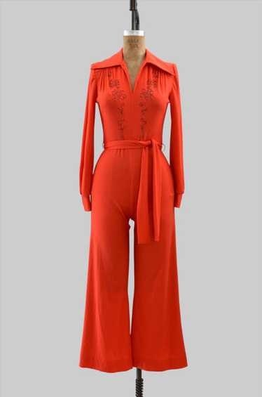 Vintage Red Jumpsuit