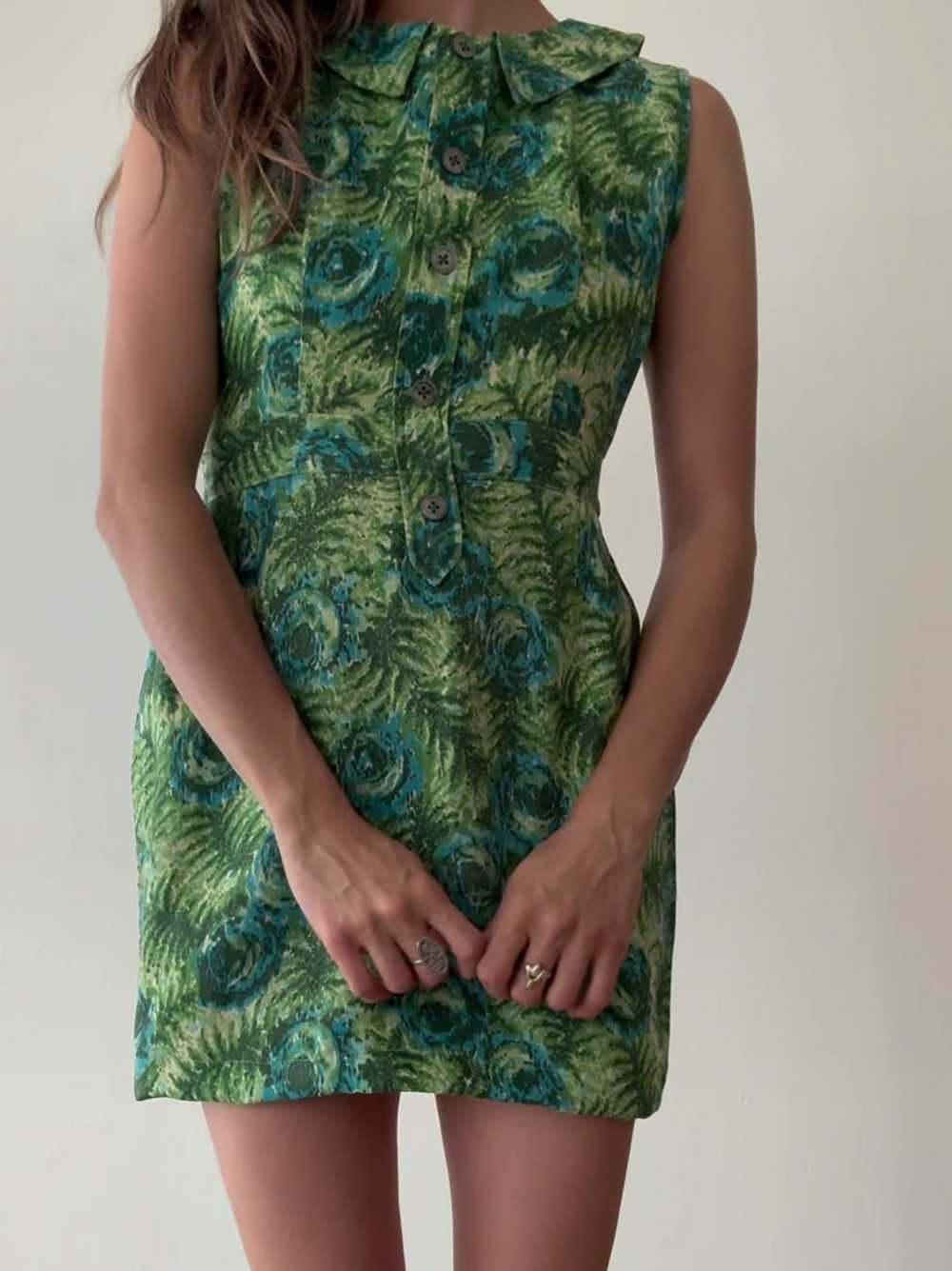 Tropical Print mini Dress - image 4