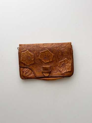 Tooled Leather Clutch
