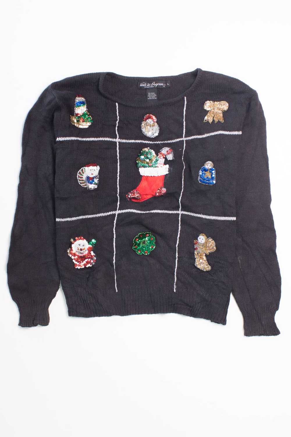 Gray Ugly Christmas Pullover 58395 - image 2