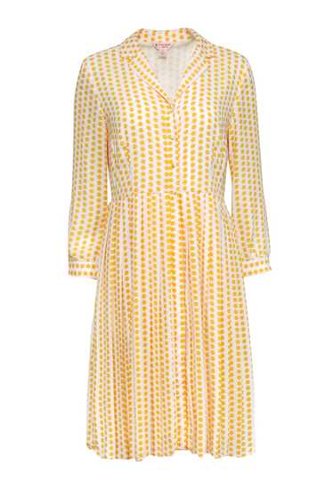 Brooks Brothers - White & Yellow Polka Dot Print P