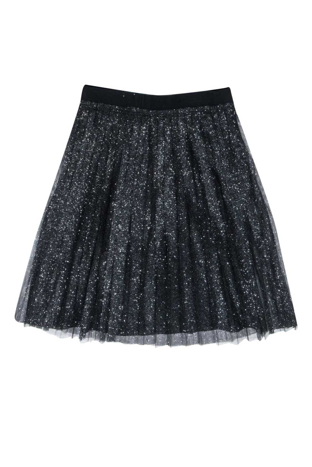 Emporio Armani - Black & Silver Sparkle Tulle Ski… - image 2