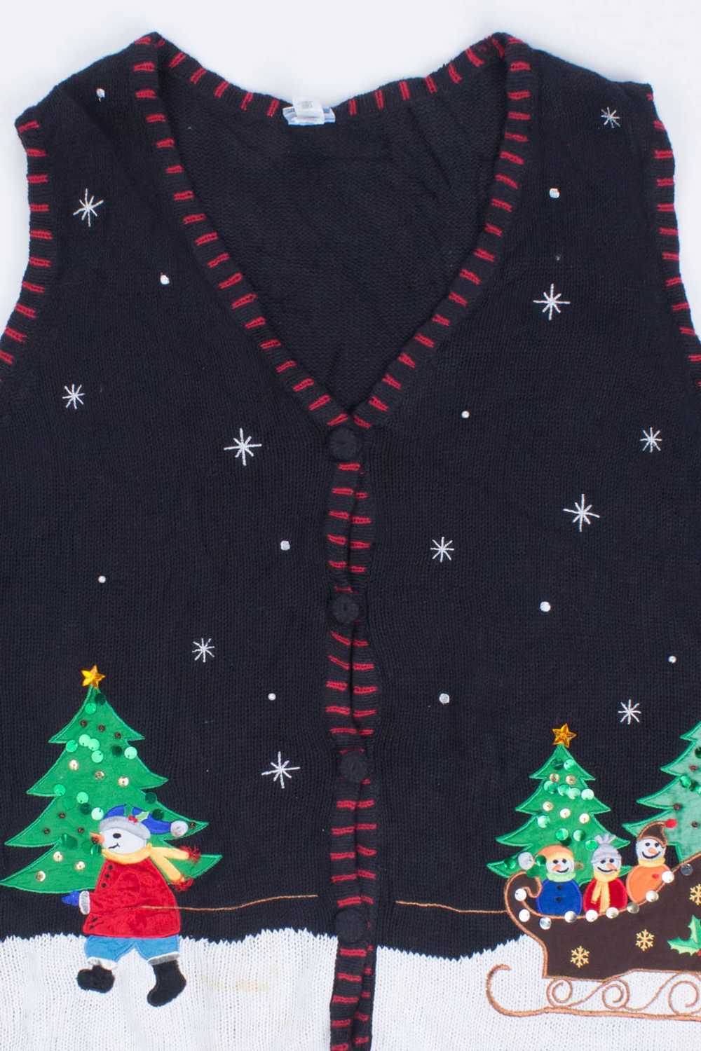 Black Ugly Christmas Vest 55208 - image 1