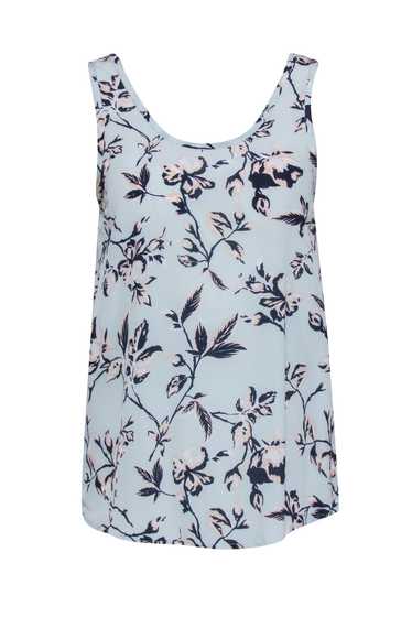 Joie - Light Blue & Beige Floral Print Silk Tank S