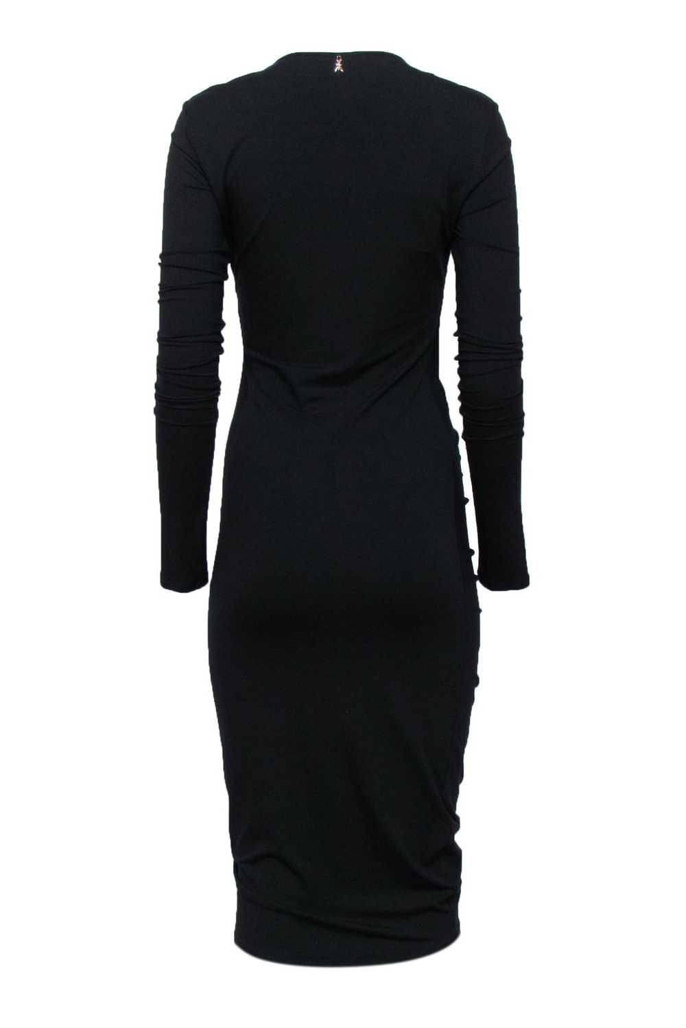 Patrizia Pepe - Black V-Neckline Middle Ruched Dr… - image 3