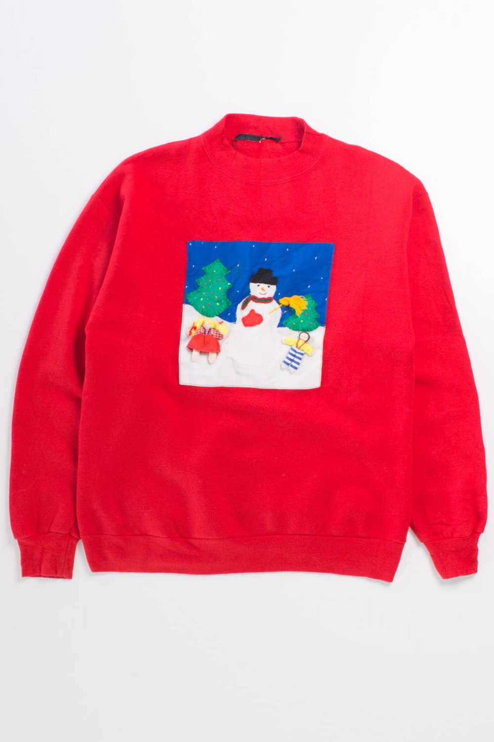 Vintage 3D Graphic Christmas Sweatshirt - image 2