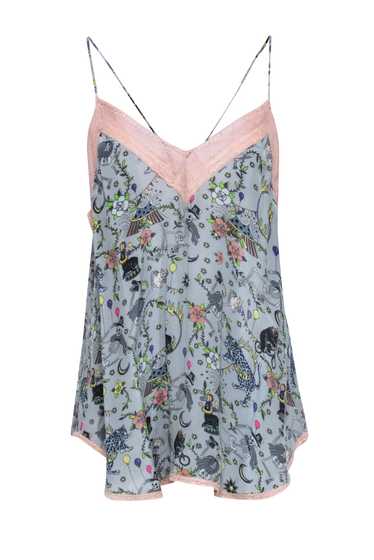 Zadig & Voltaire - Pale Blue Circus Print Cami w/ 