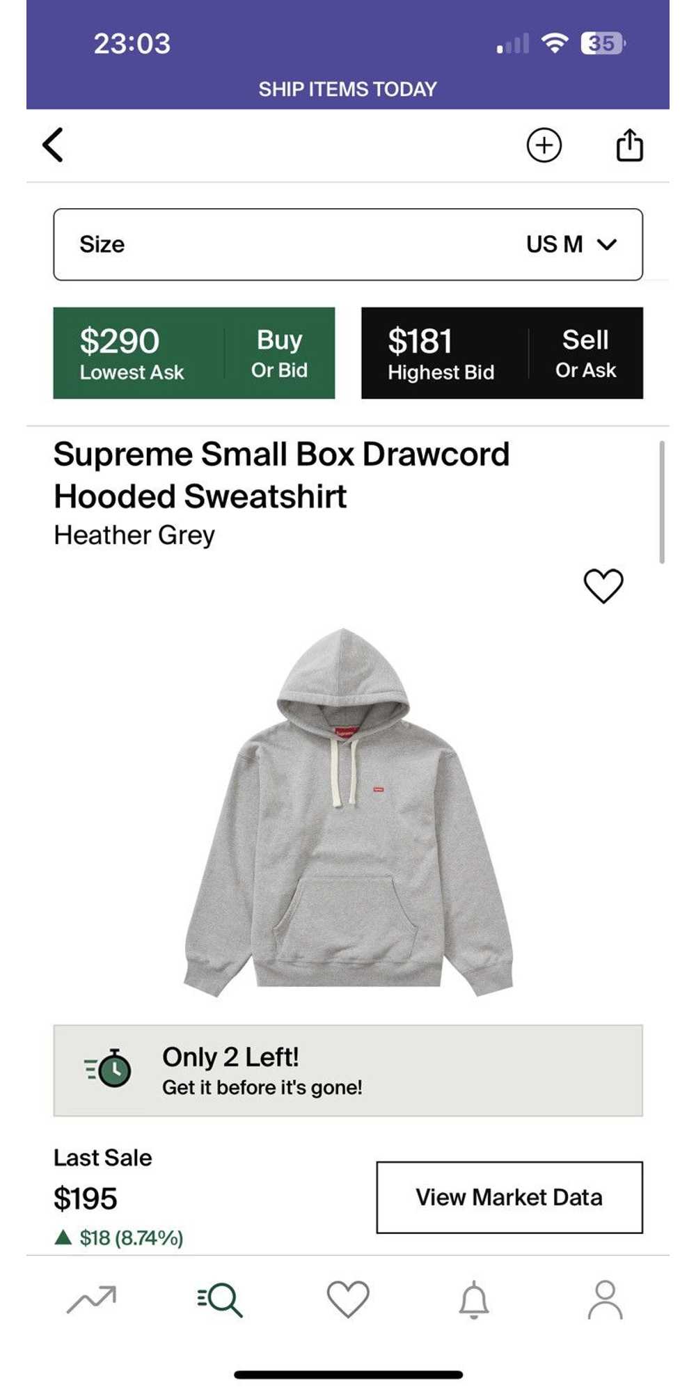 Supreme Supreme Small Box Drawcord Hooded Sweatsh… - image 7