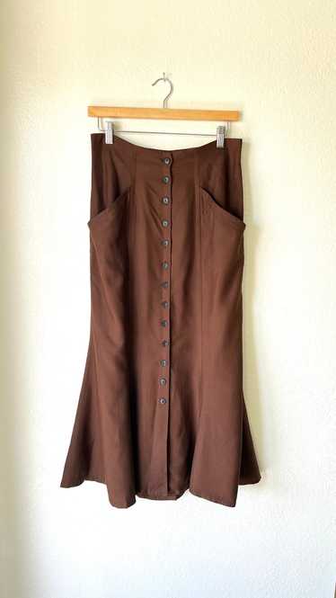 Vintage 90s Silk Midi Skirt (10) | Used, Secondhan