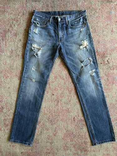 Levi's Levis 511 Blue Jeans Distressed