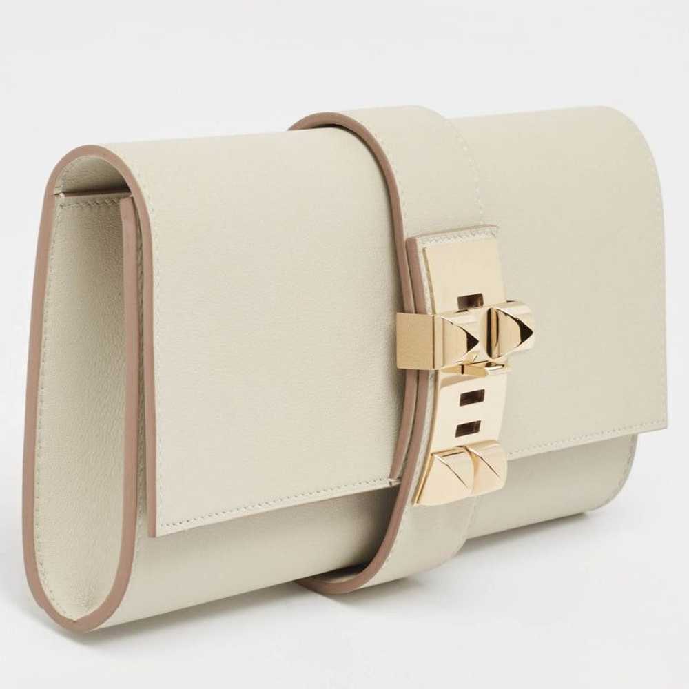 Hermes Hermes Gris Perle Swift Leather Medor Clut… - image 3