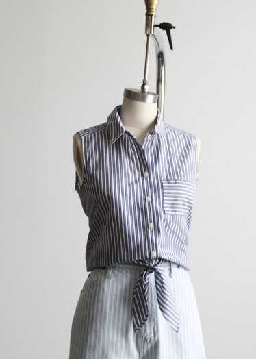 plaza tie-front button up