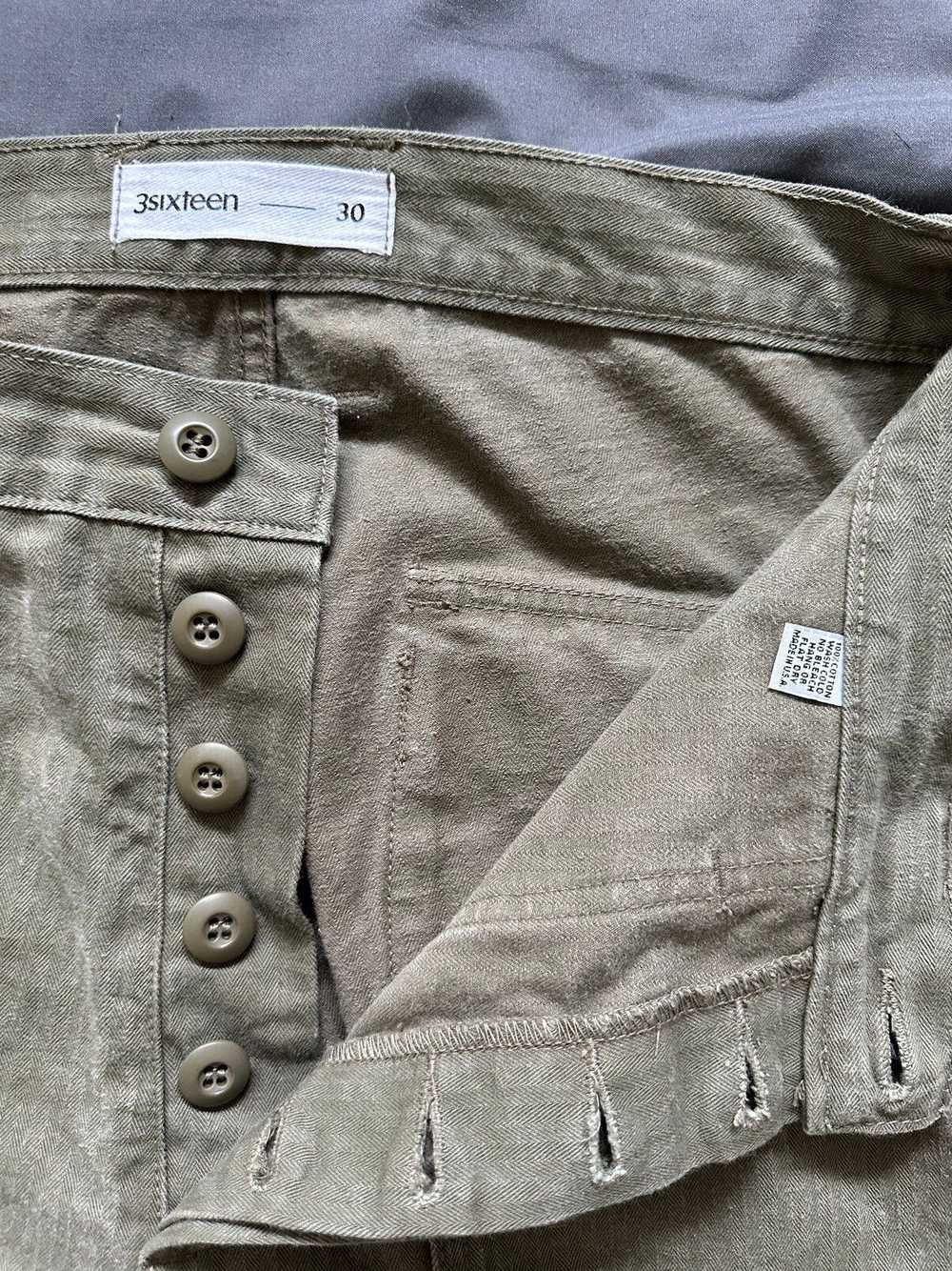 3sixteen Fatigue Pant Washed Olive HBT - image 3