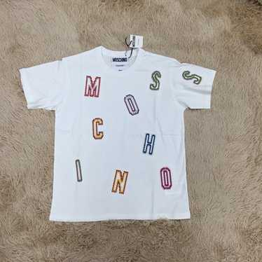 Moschino Embroidery Letters T-shirt White Size M