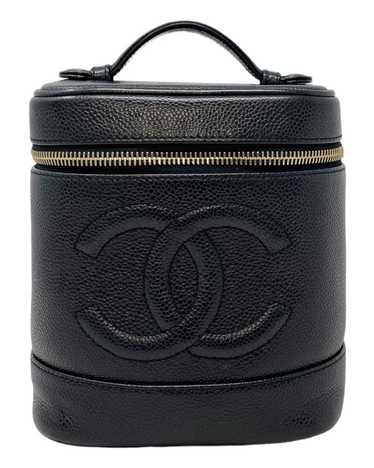 Chanel Black Caviar Leather Vanity Handbag, 2001 -