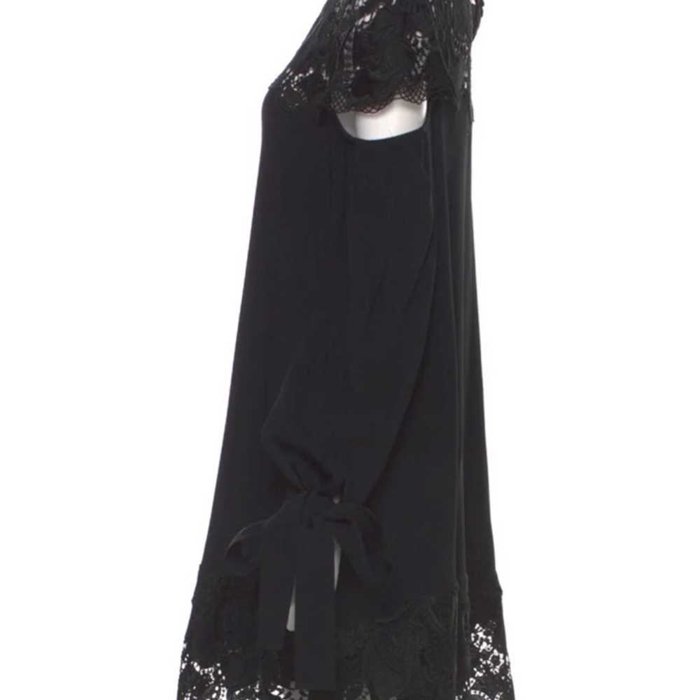 Black dress with crotchet details - image 2