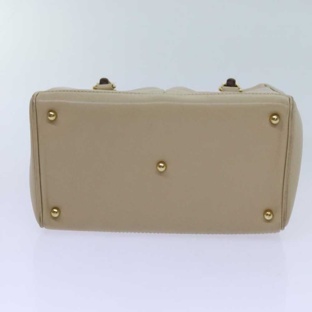 Gucci GUCCI Bamboo Hand Bag Leather 2way Beige 00… - image 6