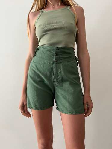 40s/50s Green Military Summer Boxer Shorts