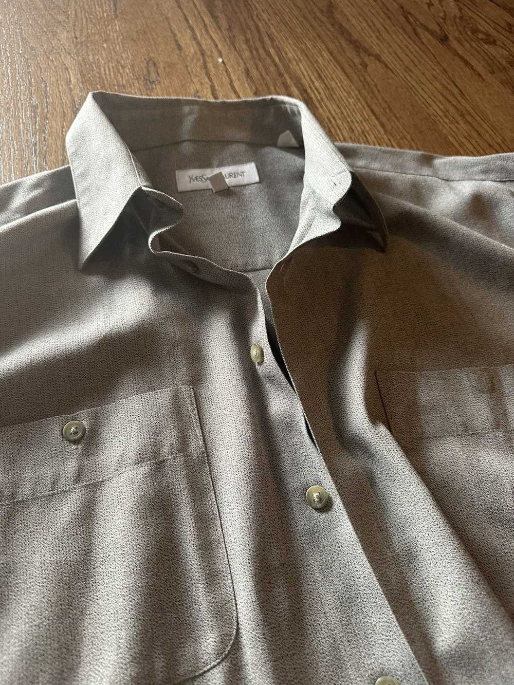 Yves Saint Laurent Vintage grey button shirt - image 2