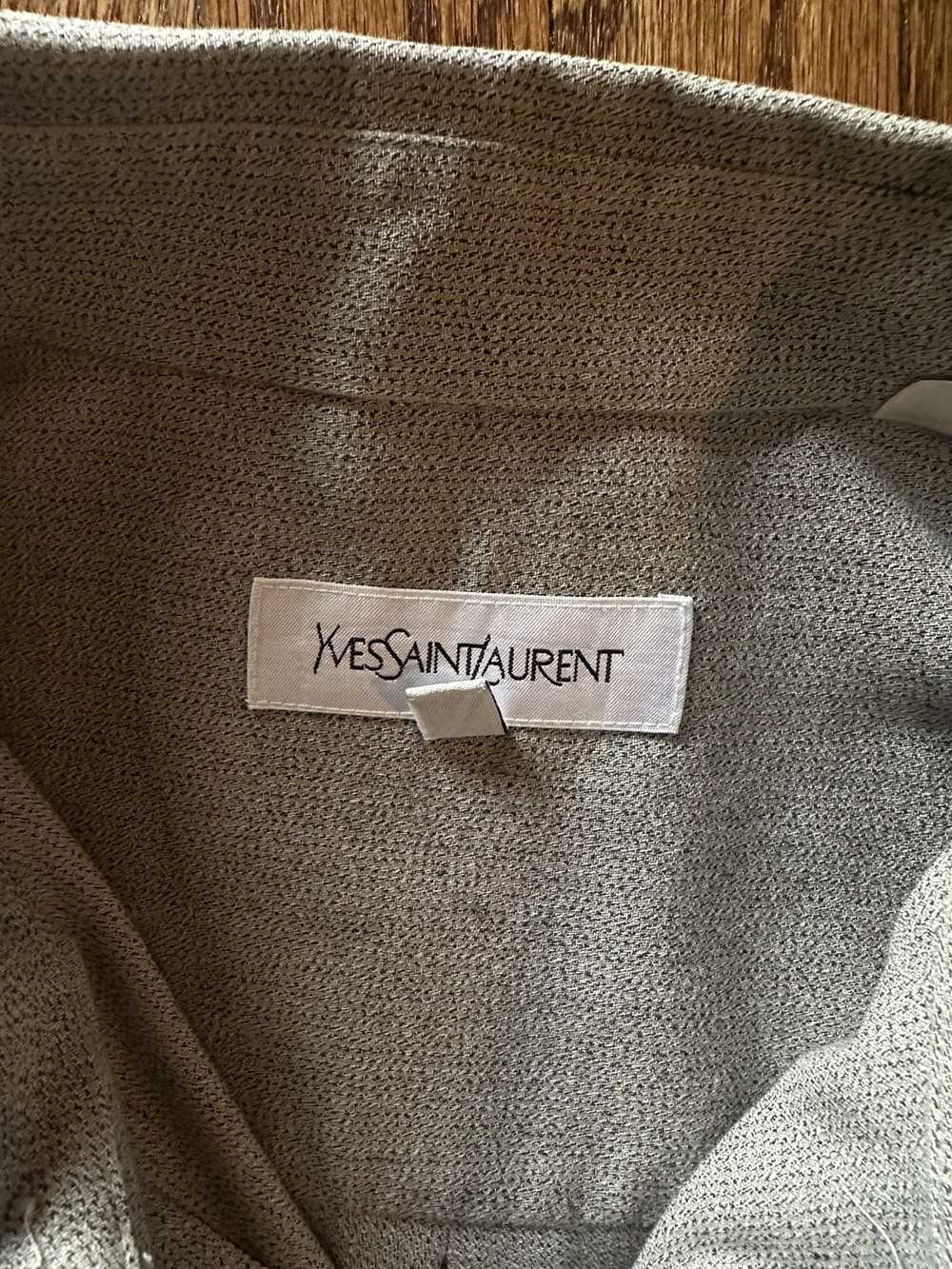 Yves Saint Laurent Vintage grey button shirt - image 3