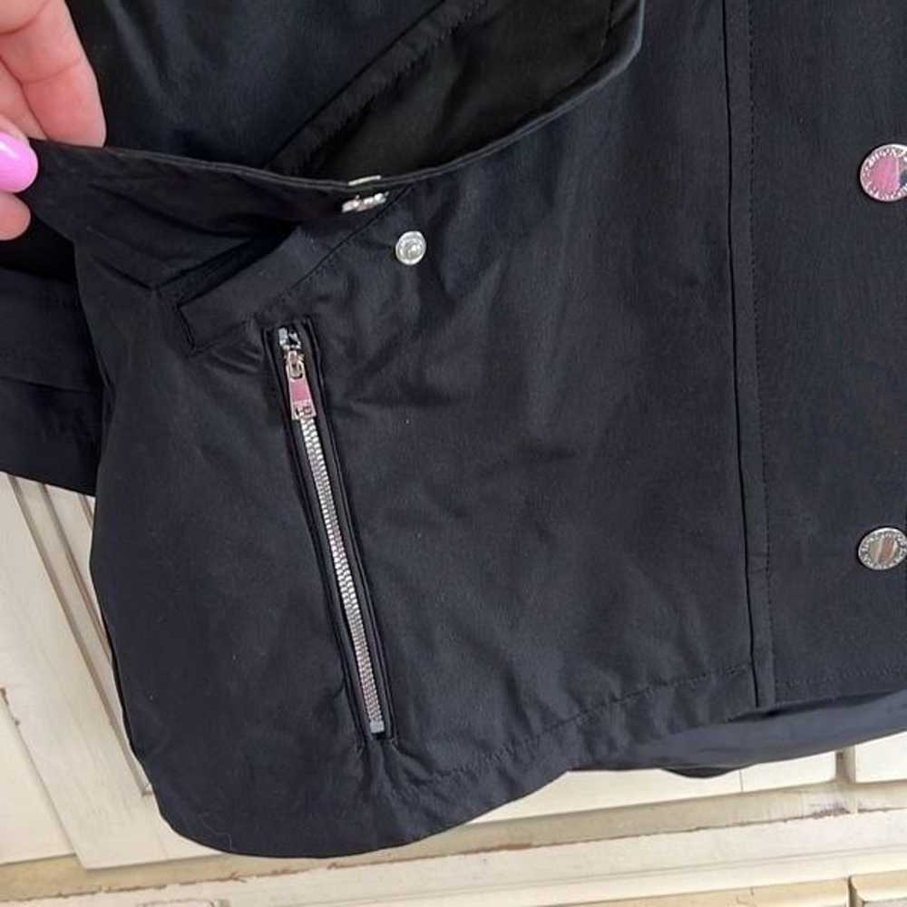 London Fog women’s size medium black parka jacket… - image 3