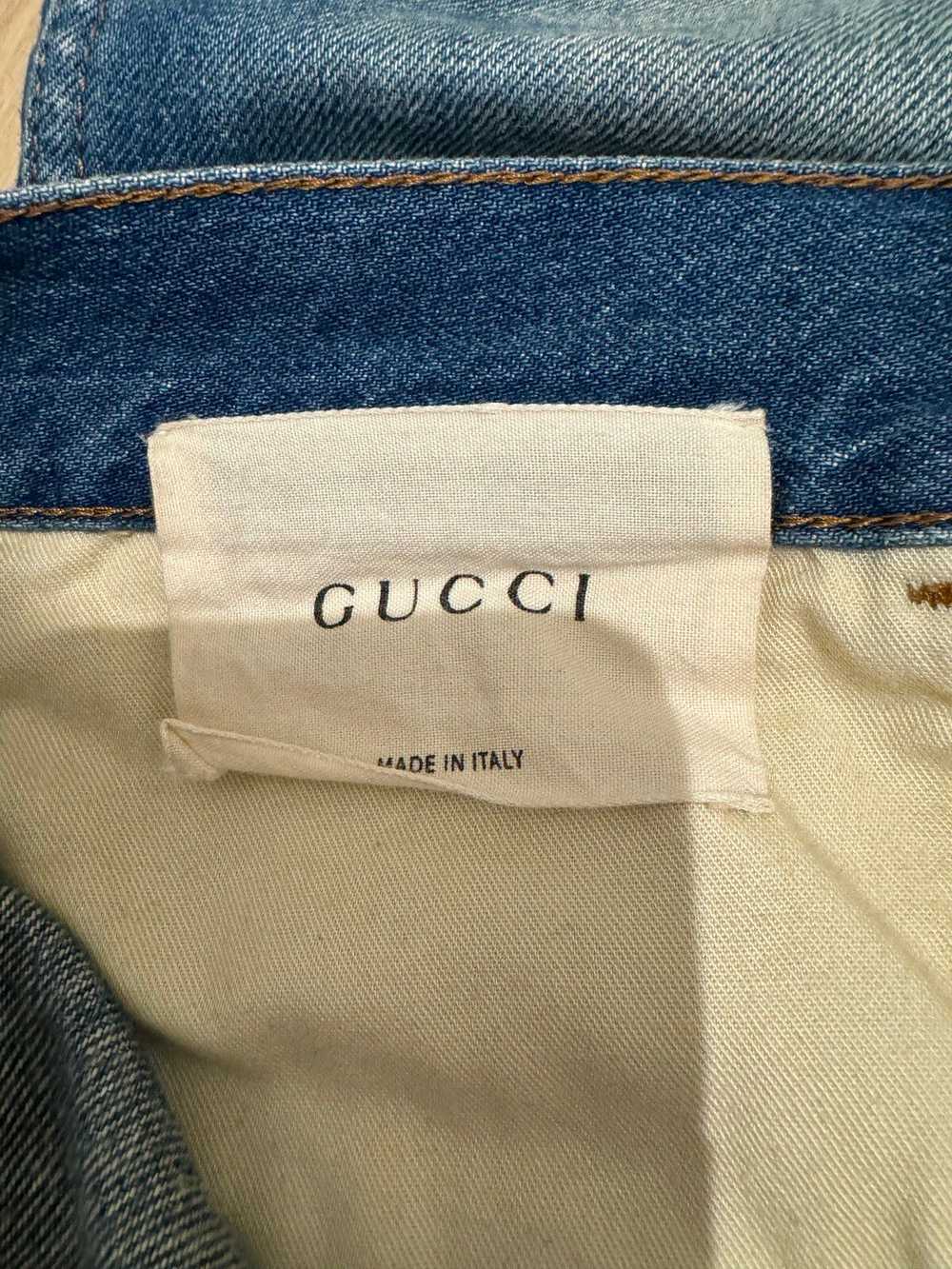 Gucci Gucci Light-wash Web Detail Denim Jeans - image 6