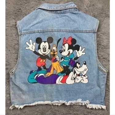 Vintage Disney mickey and friends denim vest