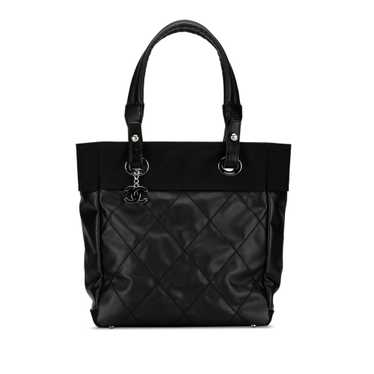 Black Chanel Paris Biarritz PM Tote