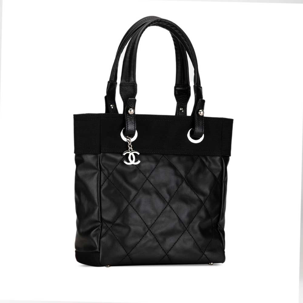 Black Chanel Paris Biarritz PM Tote - image 2