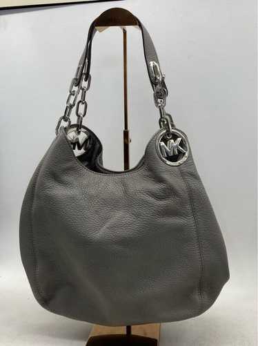 Michael Kors Grey Pebble Leather Shoulder Bag