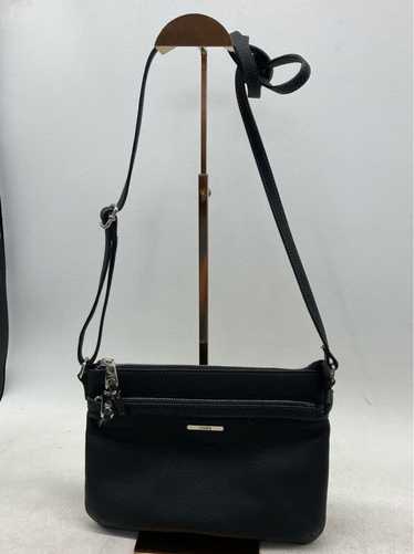 Chaps Black Pebble Leather Crossbody