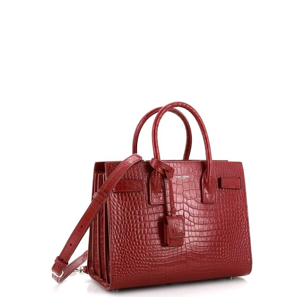 Saint Laurent Sac de Jour NM Bag Crocodile Emboss… - image 2