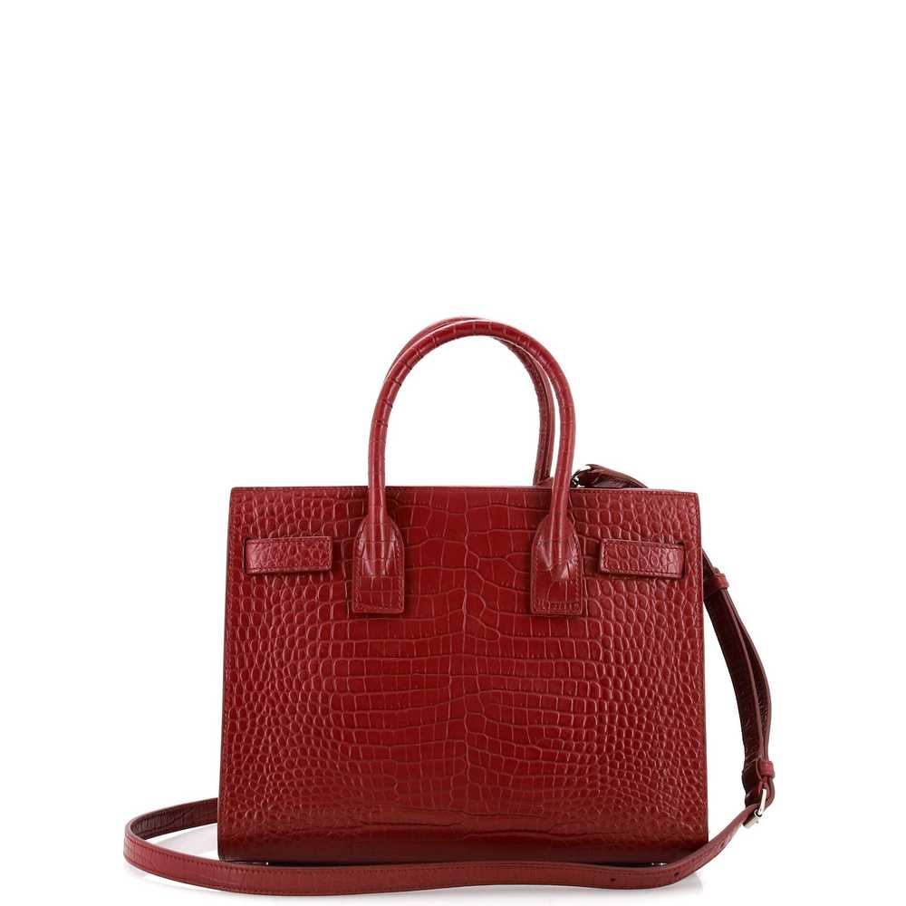 Saint Laurent Sac de Jour NM Bag Crocodile Emboss… - image 3