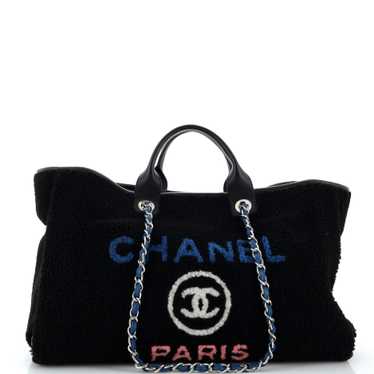 CHANEL Deauville Tote Shearling Large