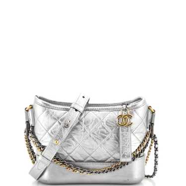 CHANEL Gabrielle Hobo Quilted Metallic Aged Calfsk
